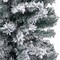 Slim Artificial Christmas Tree with Flocked Snow Green 4 ft PVC